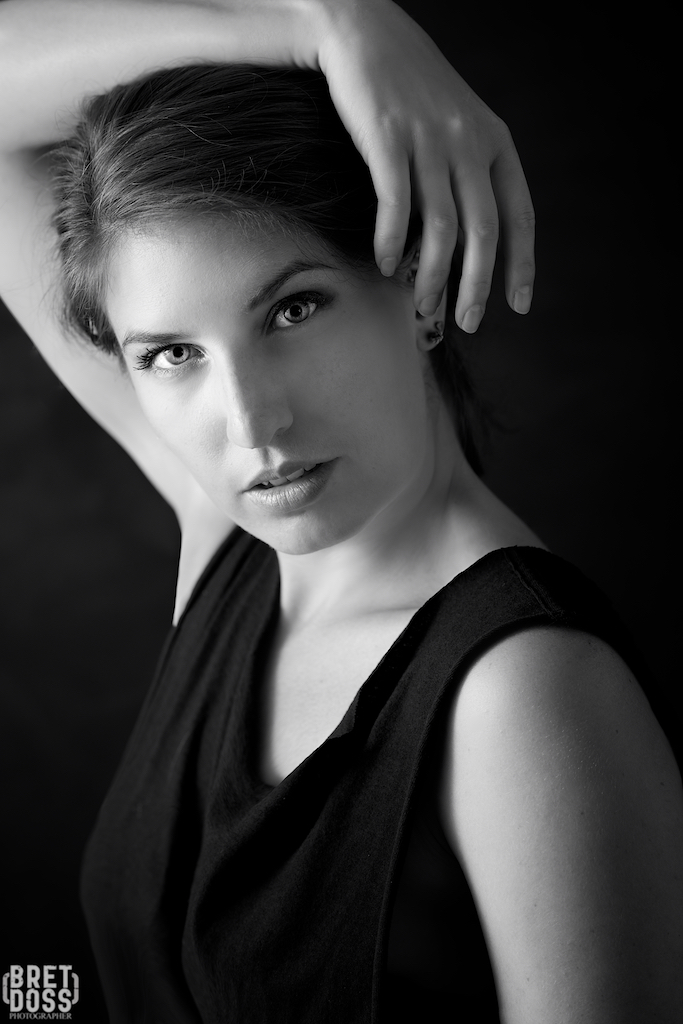 Mickella in Black BW © Bret Doss 2015 006