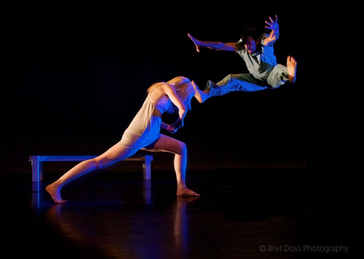 Leap part 2: Joel Myers & Christin Call in 'try to hover' choreographed by Christin Call, image © Bret Doss
