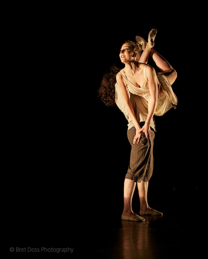 Natascha Greenwalt & Danny Boulet in 'Tethered Apparitions' choreographed by Natascha Greenwalt, costumes by Janelle Abbot, art objects by Christin Call, image © Bret Doss